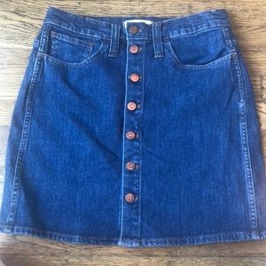 Madewell Denim A-Line Skirt